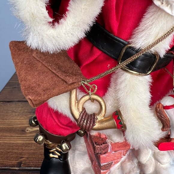 Santa Clause Clothtique Style figure chimney bag roof lantern boots Christmas - Picture 8 of 13